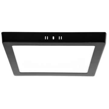 LED Fürdőszobai mennyezeti lámpa RAFA LED/18W/230V 3000/4000/6000K 22x22 cm IP44 fekete