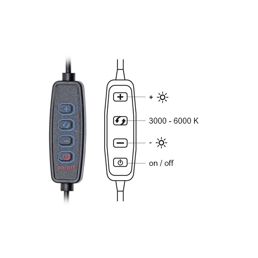 LED Dimmelhető asztali lámpa PRIM LED/10W/230V 3000-6000K fekete