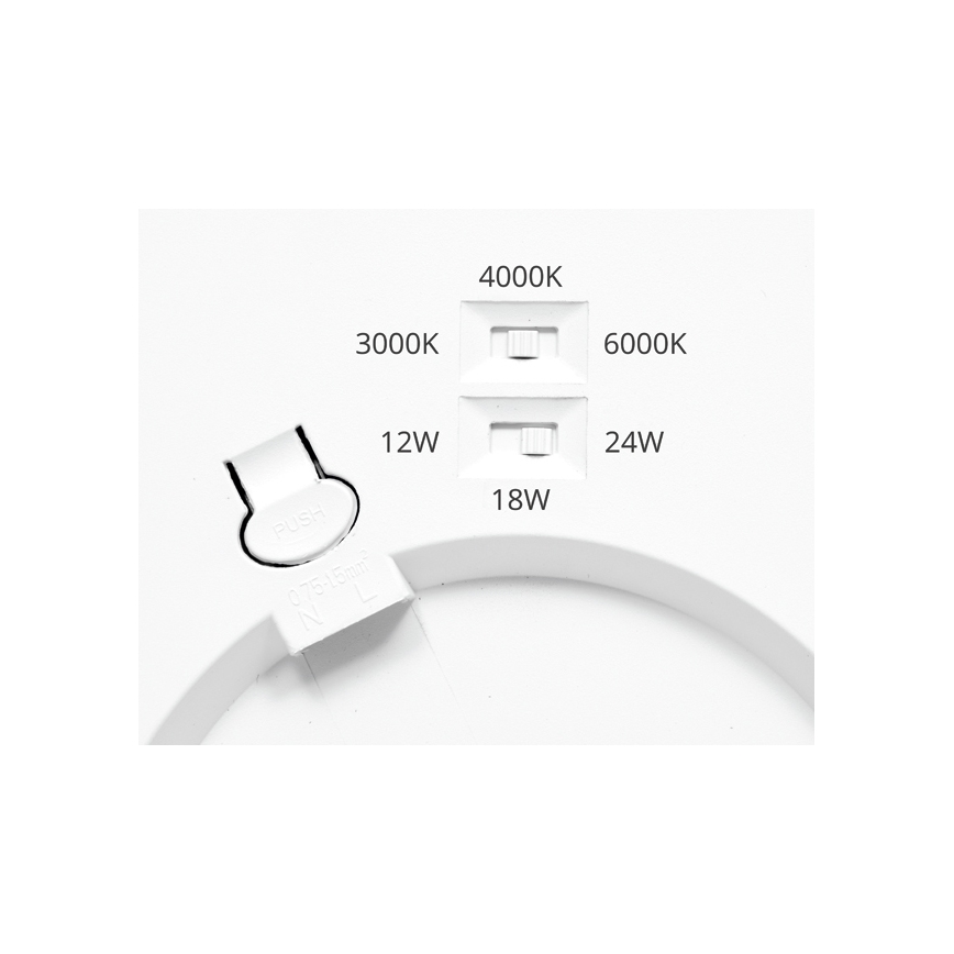 LED Dimmelhető panel LEXA LED/12/18/24W/230V 3000/4000/6000K átm. 33 cm fehér