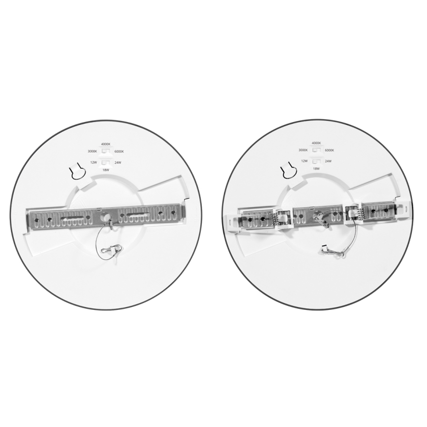 LED Dimmelhető panel LEXA LED/12/18/24W/230V 3000/4000/6000K átm. 33 cm fekete