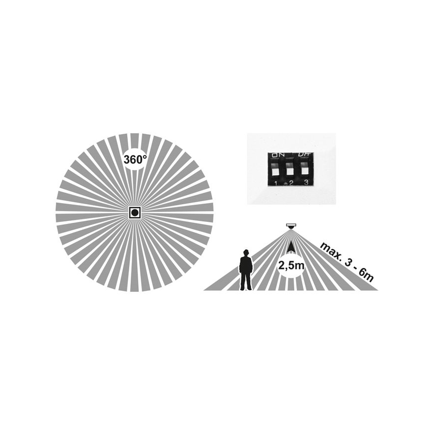 LED Dimmelhető panel érzékelővel LEXA LED/12/18/24W/230V 3000/4000/6000K átm. 33 cm fehér