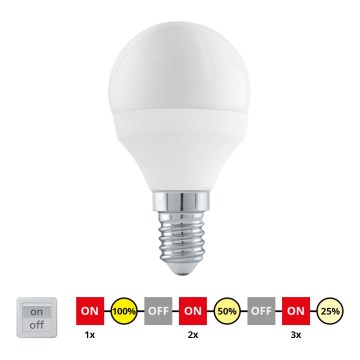 EGLO 11584 - LED Szabályozható izzó E14/6W/230V - STEPDIMMING neutrál