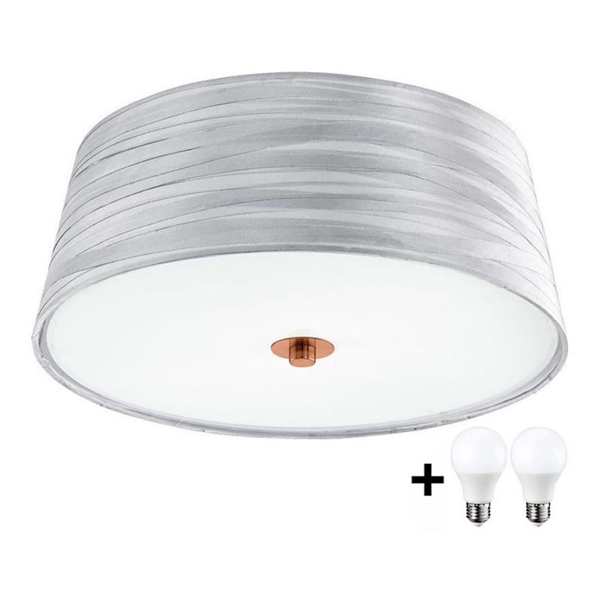 Eglo 32111- LED Mennyezeti lámpa FONSEA 1 2xE27/9W/230V ezüst/réz