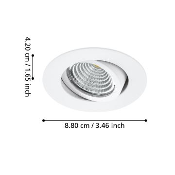 Eglo - KÉSZLET 3xLED Dimmelhető lámpa 3xLED/6W/230V fehér