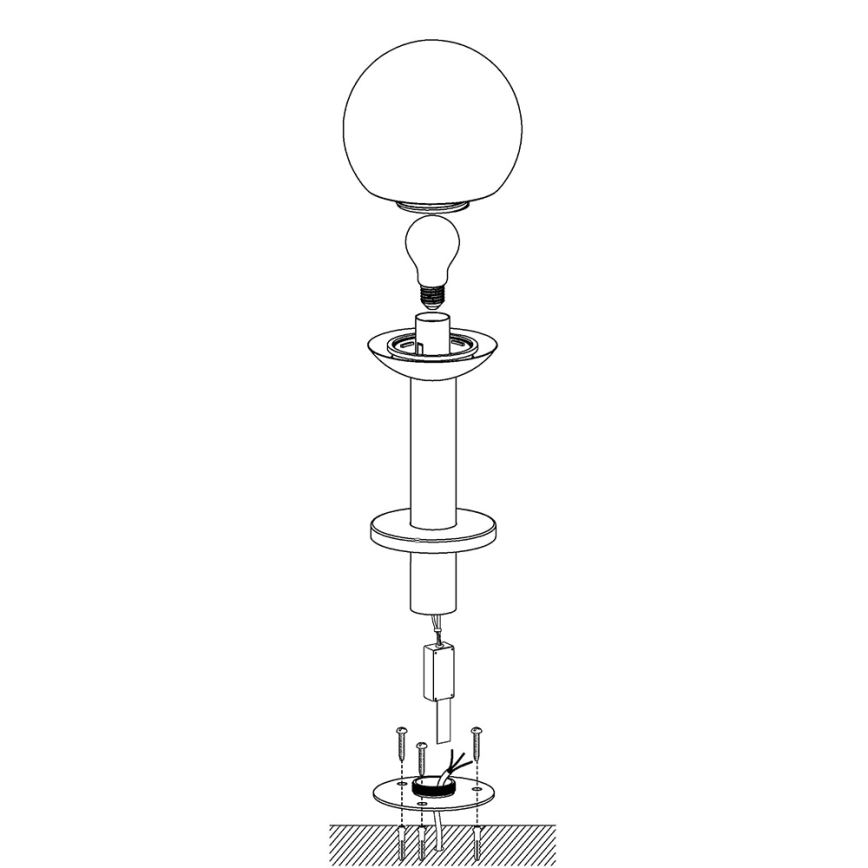 Eglo 33565 - LED Dimmelhető kültéri lámpa NISIA-C 1xE27/9W/230V 525 mm IP44