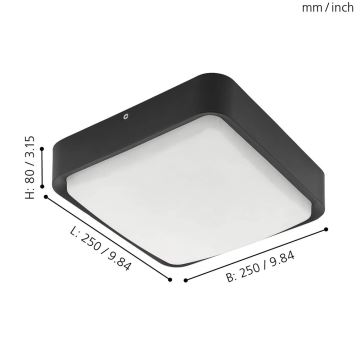 Eglo 33573 - LED Dimmelhető kültér mennyezeti lámpa PIOVE-C LED/14W/230V IP44