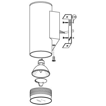 Eglo 33582 - LED RGBW Dimmelhető kültéri fali világítás RIGA 2xGU10/5W/230V IP44