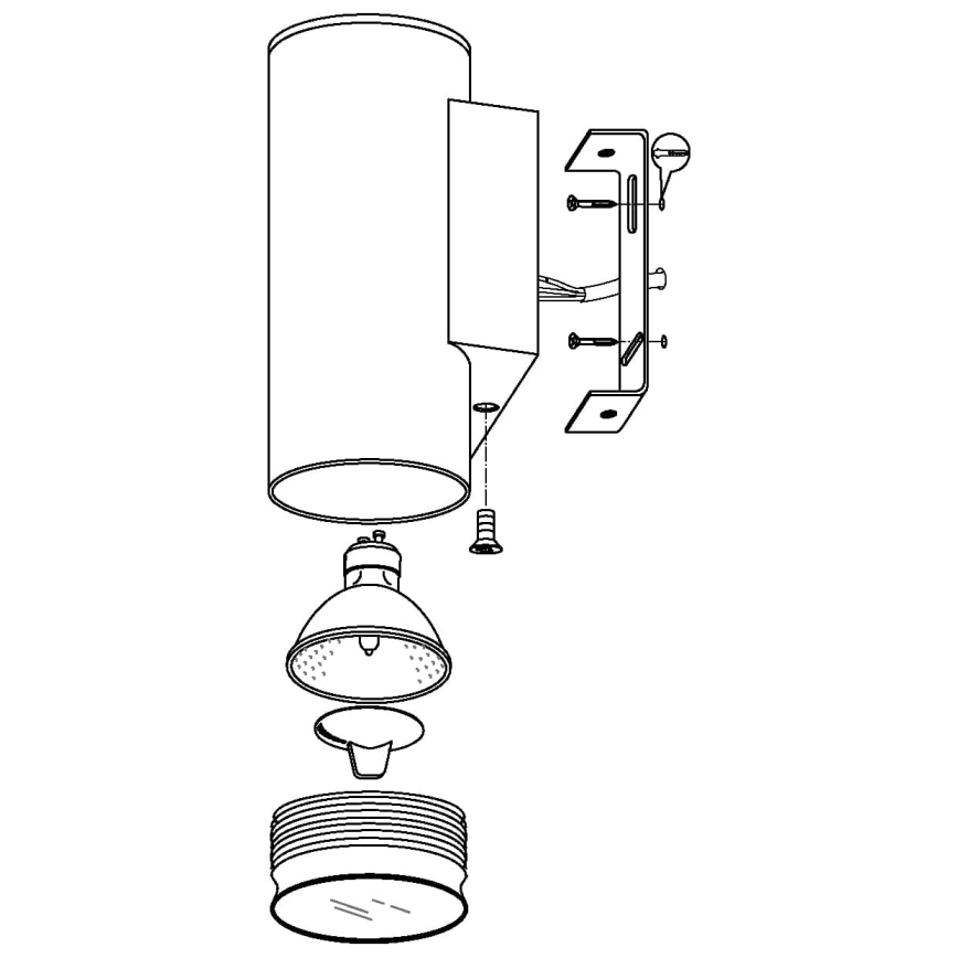 Eglo 33582 - LED RGBW Dimmelhető kültéri fali világítás RIGA 2xGU10/5W/230V IP44