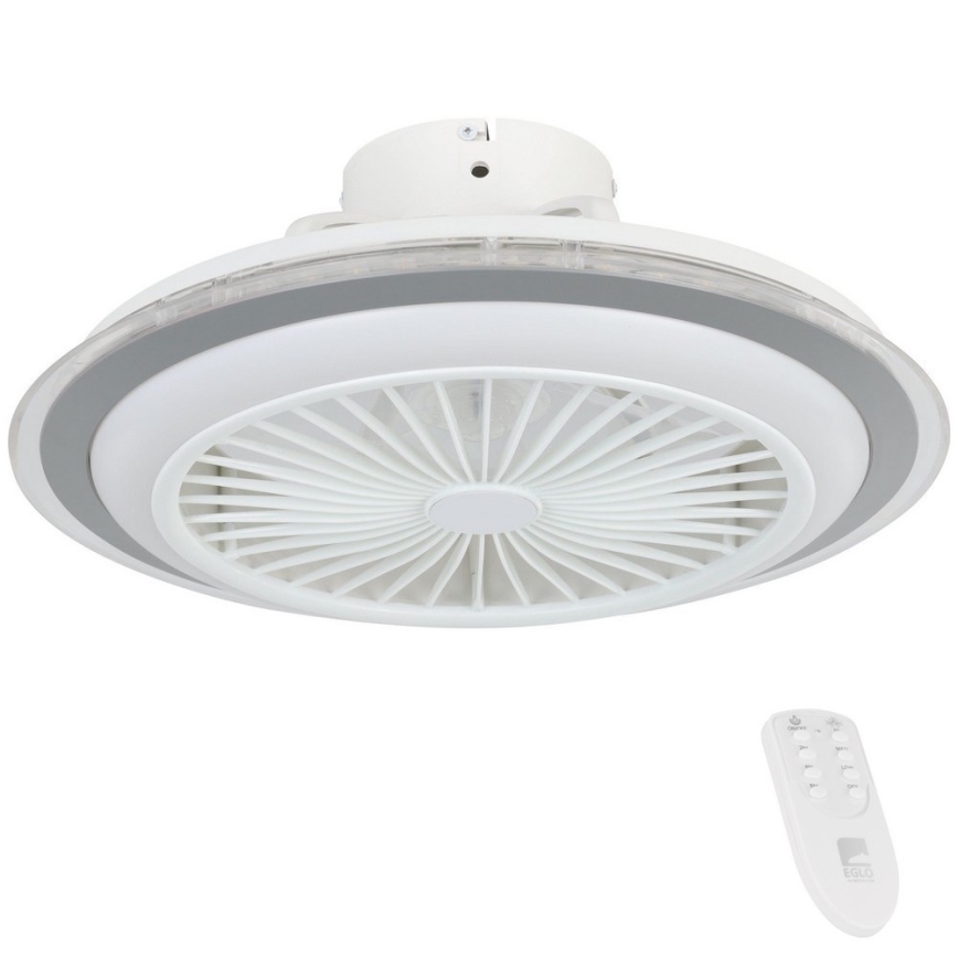 Eglo - LED Dimmelhető mennyezeti ventilátor LED/25,5W/230V fehér/szürke 2700-6500K + távirányító