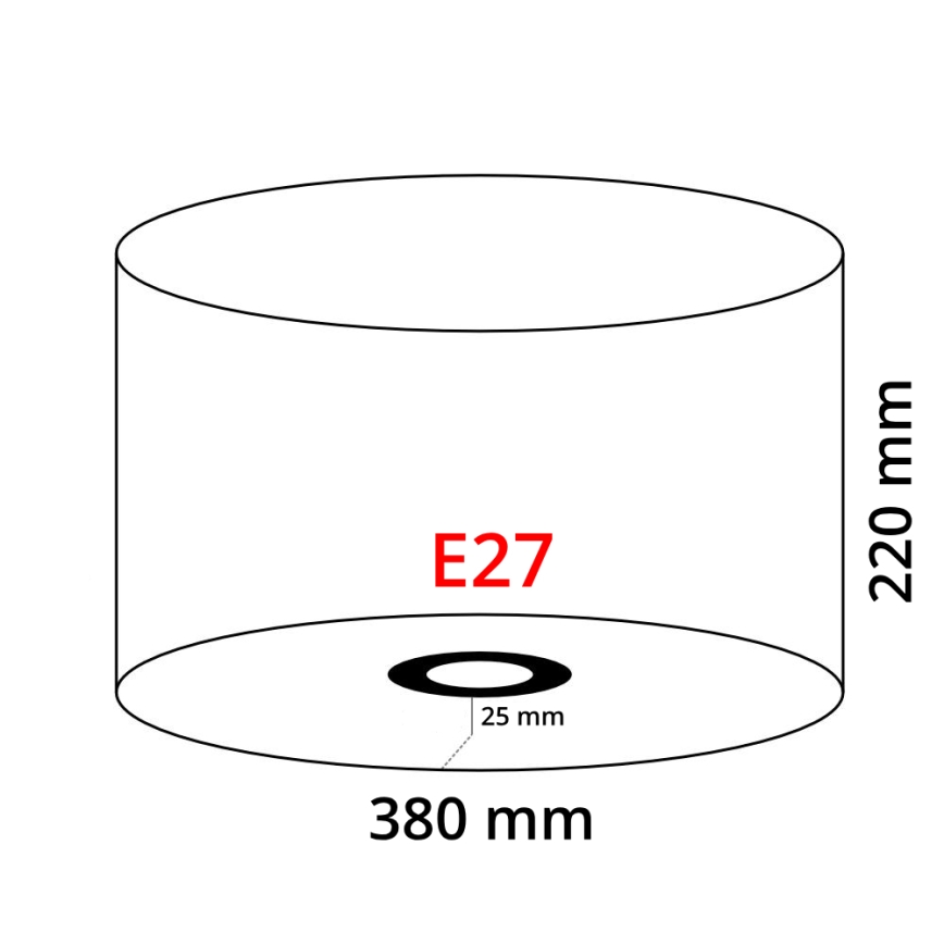 Eglo 39361 - Lámpaernyő NADINA 1 E27 átm.38 cm szürke