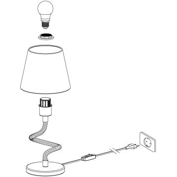 Eglo - Asztali lámpa 1xE27/28W/230V