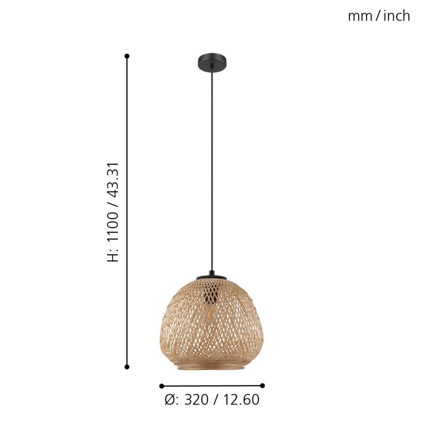 Eglo - Csillár zsinóron 1xE27/40W/230V