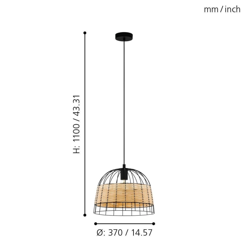 Eglo - Csillár zsinóron 1xE27/40W/230V