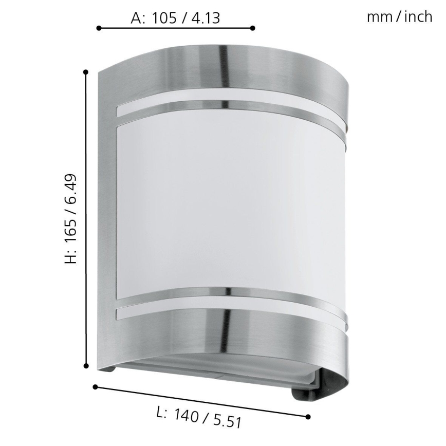 Eglo 74009 - Kültéri fali lámpa ROSADA 1xE27/40W/230V IP44