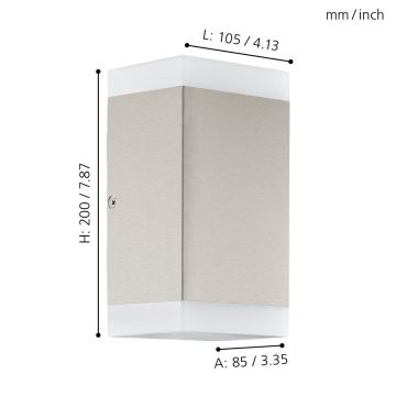 Eglo - LED Kültéri fali lámpa 2xGU10/4,6W/230V IP44