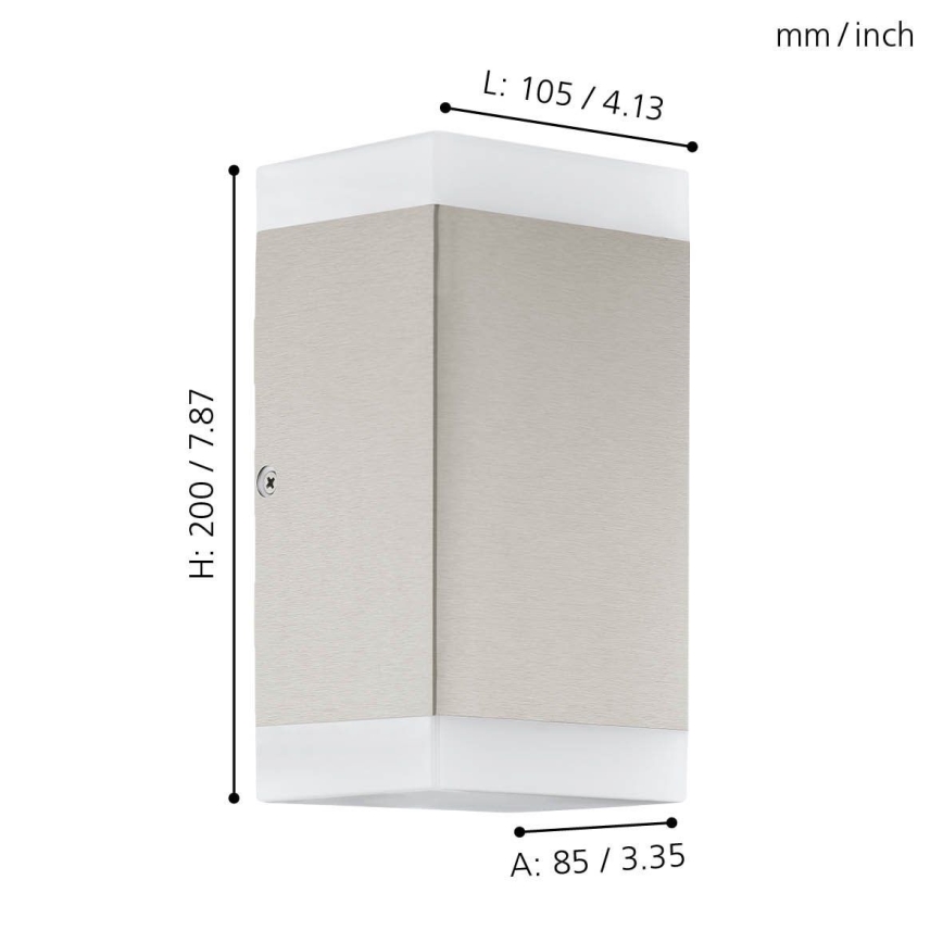 Eglo - LED Kültéri fali lámpa 2xGU10/4,6W/230V IP44