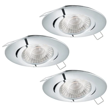 Eglo 78708 - KÉSZLET 3x LED Beépíthető lámpa TEDO 1xGU10/5W/230V