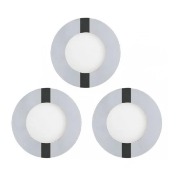 Eglo 78733 - KÉSZLET 3x LED Fürdőszobai beépíthető lámpa FUEVA 1xLED/2,7W/230V IP44