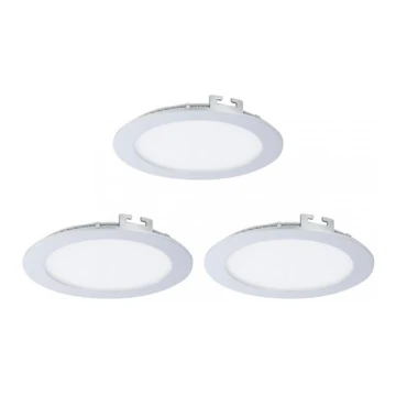 Eglo 78735 - KÉSZLET 3x LED Fürdőszobai beépíthető lámpa FUEVA LED/10,95W/230V IP44