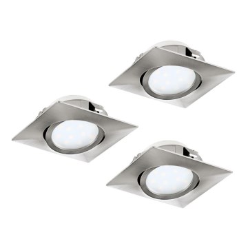 Eglo 78758 - KÉSZLET 3x LED Beépíthető lámpa PINEDA LED/6W/230V