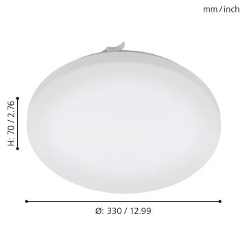 Eglo 79523 - LED Fürdőszobai mennyezeti lámpa TUSCOLA LED/14,6W/230V IP44