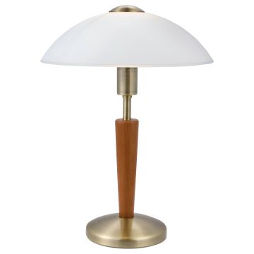 EGLO 87256 - Stolní lampa SOLO 1 1xE14/60W ořechové dřevo
