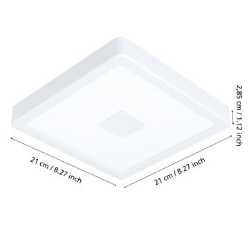 Eglo - LED Kültéri mennyezeti lámpa LED/17W/230V IP44 fehér