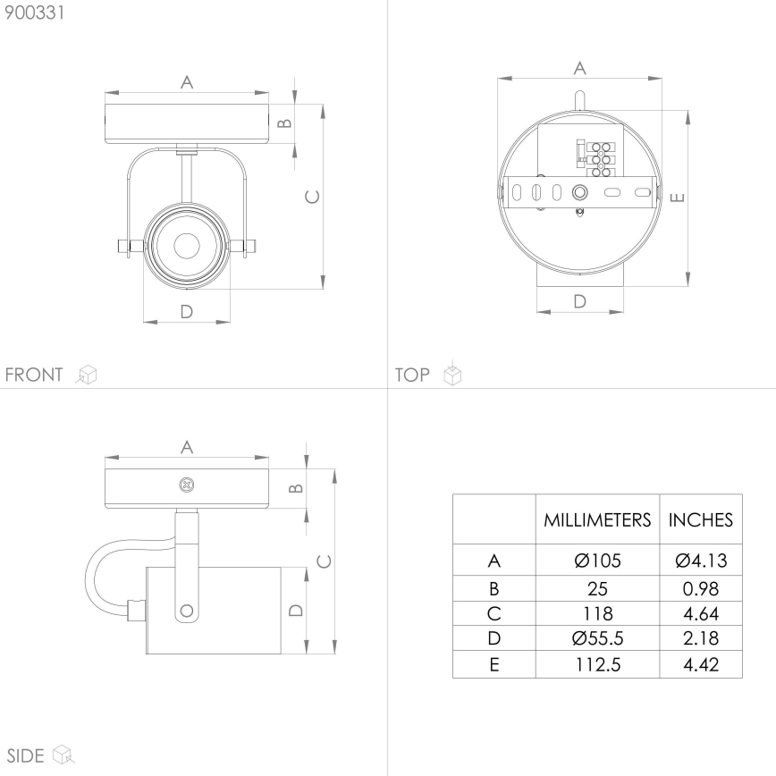 Eglo - LED Spotlámpa 1xGU10/3W/230V