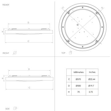 Eglo - LED RGBW Dimmelhető mennyezeti lámpa LED/34,5W/230V 2700-6500K