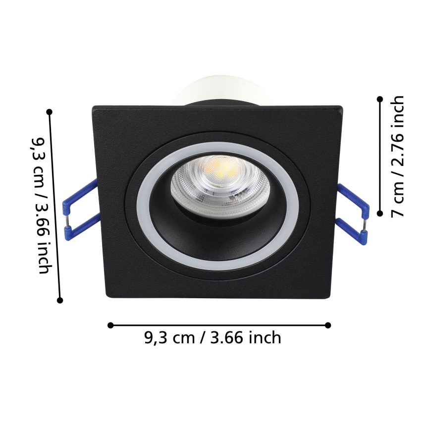 Eglo - LED RGBW Dimmelhető fügesztett mennyezeti lámpa LED/4,7W/230V fekete