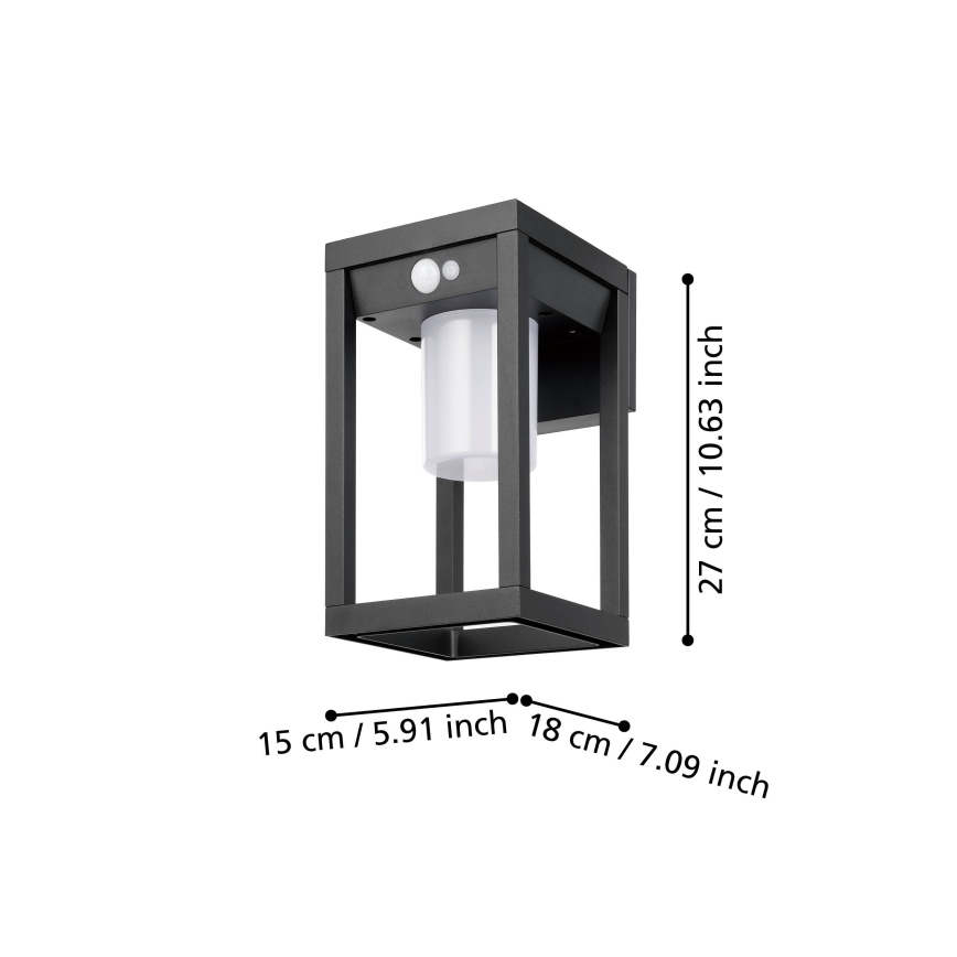 Eglo - LED Szolár érzékelős fali lámpa LED/3,7W/3,7V IP44