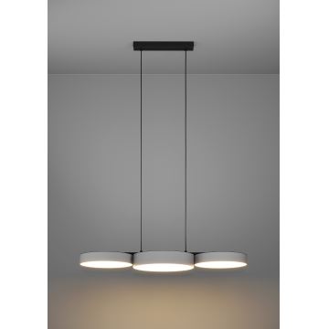 Eglo - LED RGBW Dimmelhető csillár zsinóron 3xLED/7,5W/230V 2700-6500K szürke