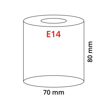 Eglo 90858 - Lámpaernyő MY CHOICE E14 átm.7 cm fekete-fehér