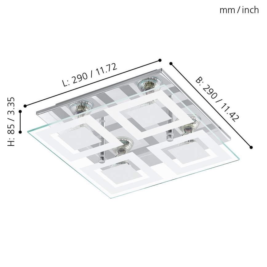 Eglo - LED Mennyezeti lámpa 4xGU10-LED/3W/230V