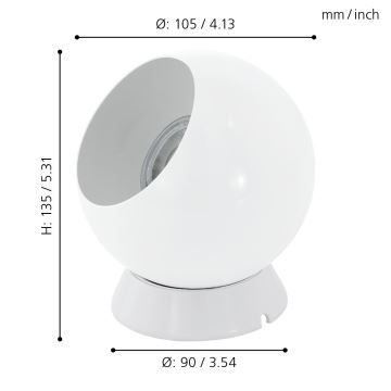 Eglo - Asztali lámpa / fali lámpa 1xGU10-LED/3,3W/230V