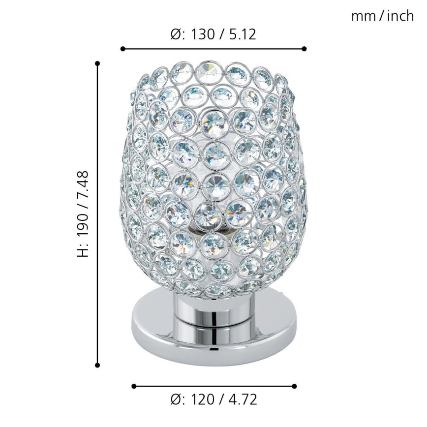 Eglo - Crystal asztali lámpa 1xE27/60W/230V