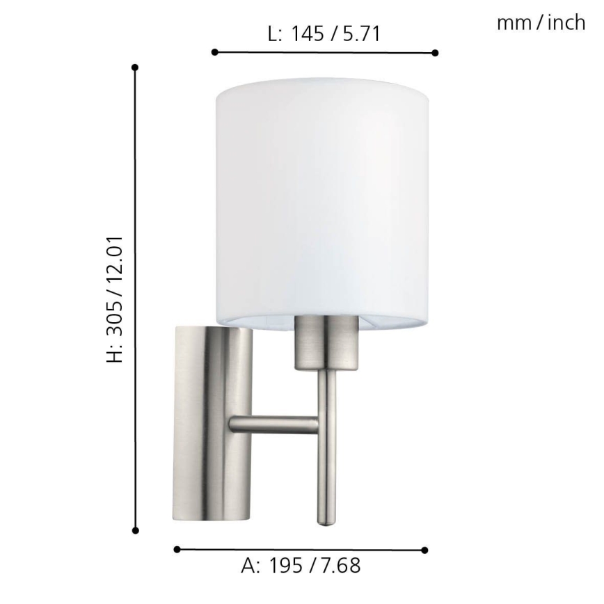 Eglo - Fali lámpa 1xE27/60W/230V