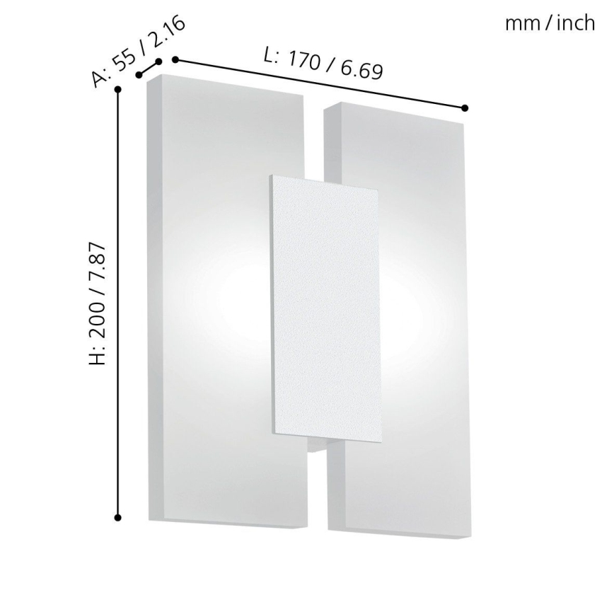 Eglo - LED Fali lámpa 2xLED/4,5W/230V
