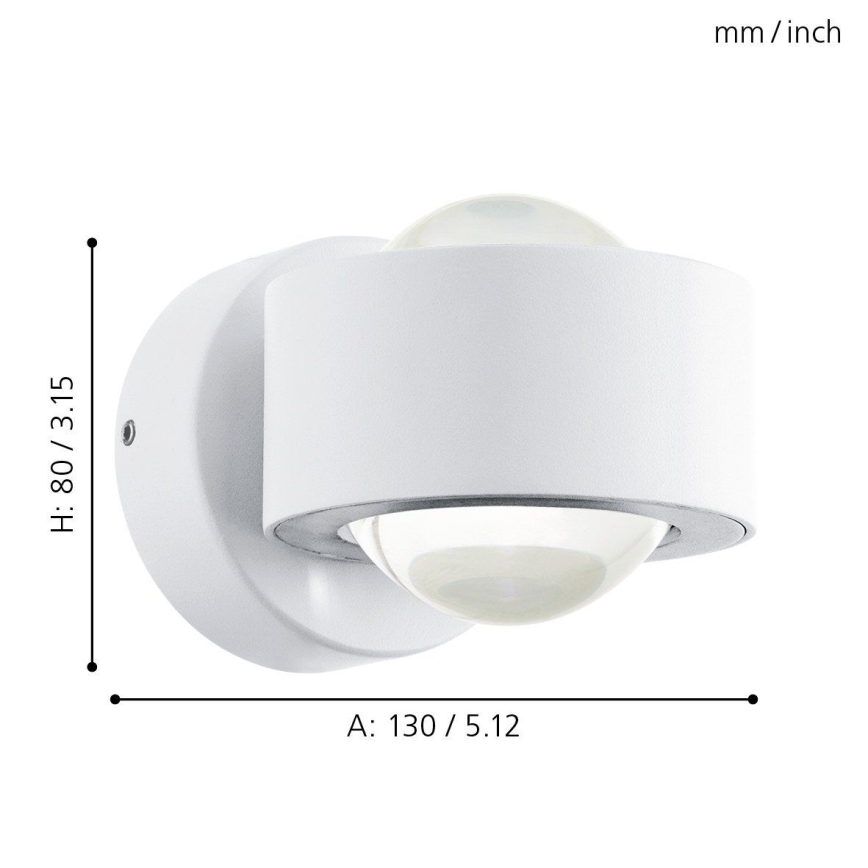 Eglo - LED Fali lámpa 2xLED/2,5W/230V