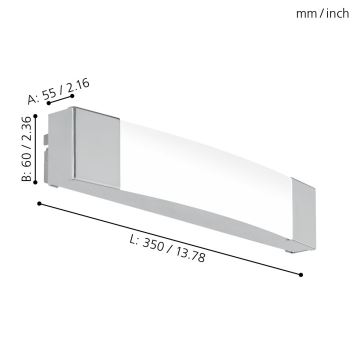 Eglo - LED Fürdőszobai tükörmegvilágítás LED/8,3W/230V IP44