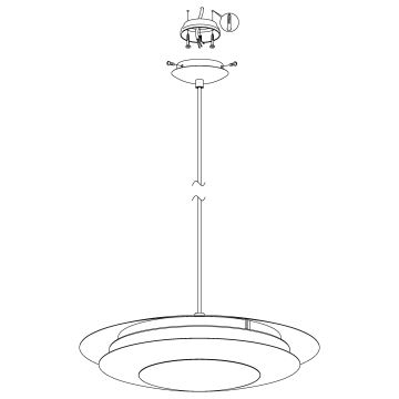 Eglo 98043 - LED RGBW Dimmelhető csillár zsinóron MONEVA LED/18W/230V