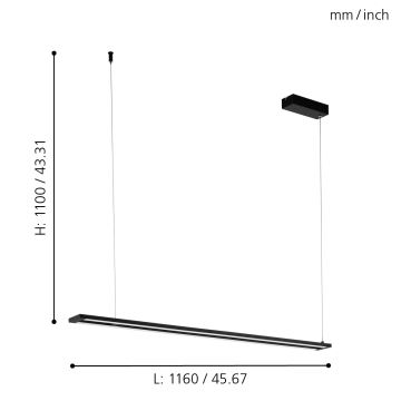 Eglo - LED Csillár zsinóron LED/27W/230V