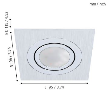 Eglo - LED Beépíthető lámpa 1xGU10/5W/230V