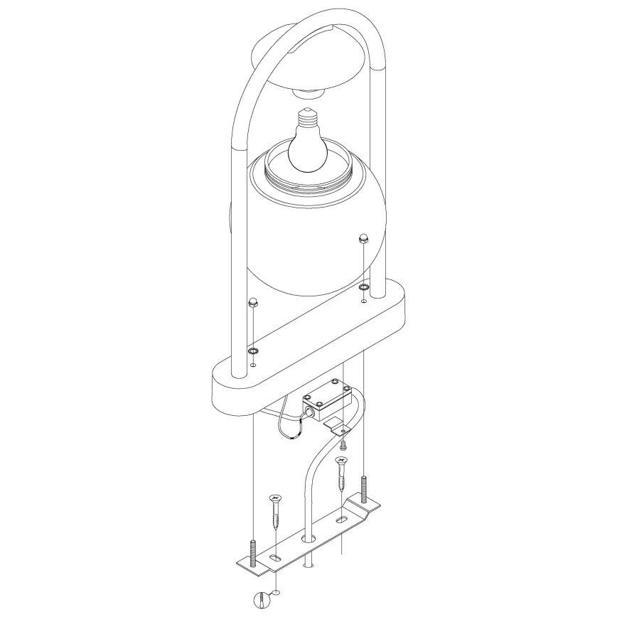 Eglo - Kültéri lámpa 1xE27/28W/230V IP44