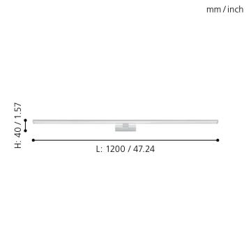Eglo - LED fürdőszobai tükörmegvilágítás LED/14W/230V 4000K 120 cm IP44