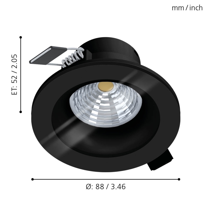 Eglo - LED Dimmelhető fürdőszobai beépíthető lámpa LED/6W/230V 4000K IP44