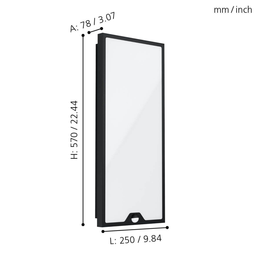 Eglo - LED Kültéri fali lámpa érzékelővel LED/18,5W/230V IP44