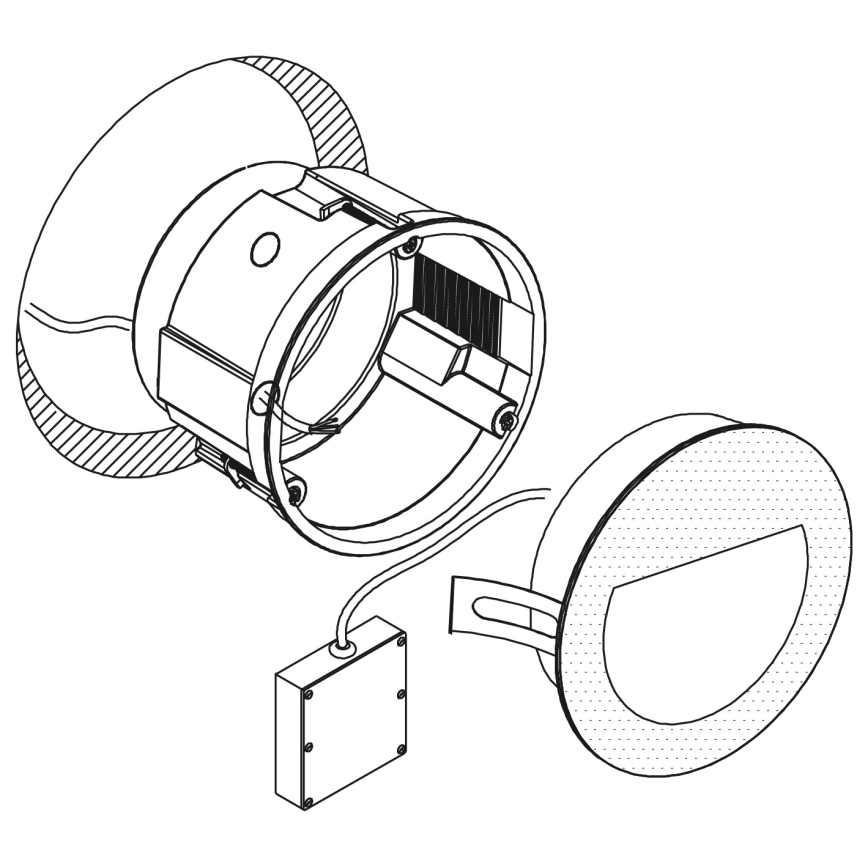 Eglo - LED Kültéri beépíthető lámpa LED/2,5W/230V IP65 fekete