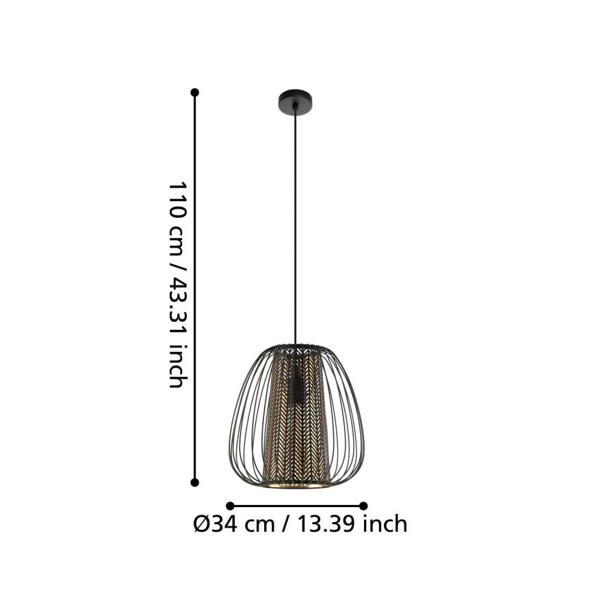 Eglo - Csillár zsinóron 1xE27/40W/230V