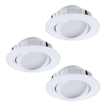 Eglo - KÉSZLET 3x LED Dimmelhető beépíthető lámpa PINEDA 1xLED/5,5W/230V